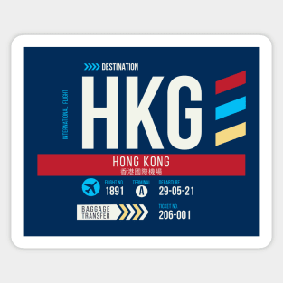 Hong Kong (HKG) Airport Code Baggage Tag Sticker